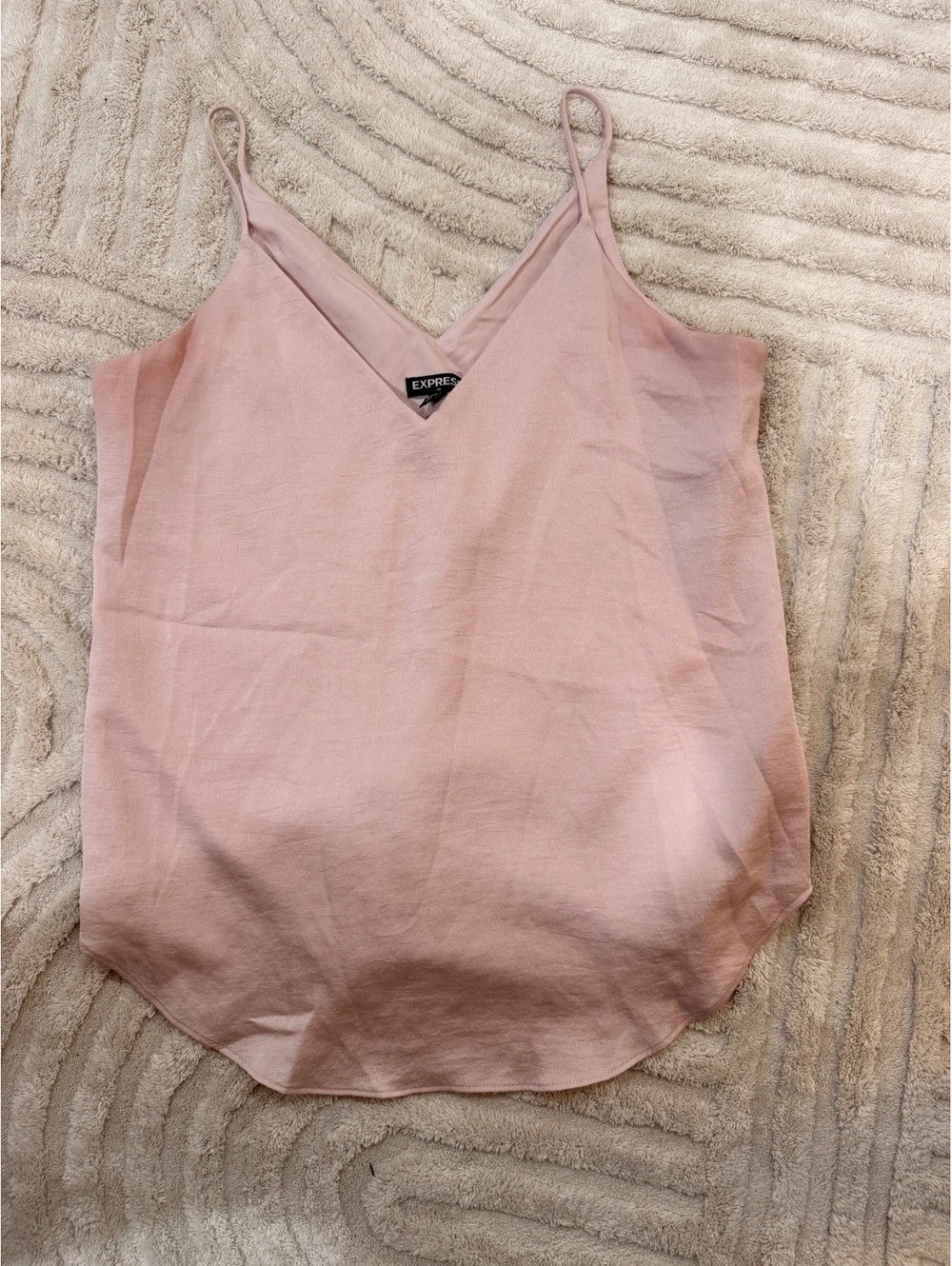 Express Women's Pink V-Neck Camisole Tank Top XS